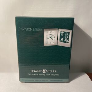 Howard Miller “Lewiston 645-751 Clock/Frame Silver New In Original Box